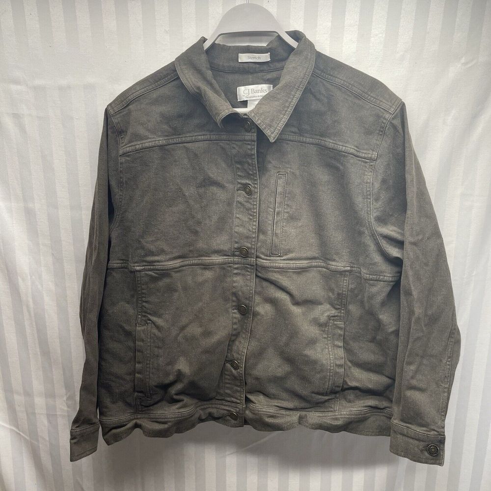 Christopher Banks‎ Stretch Jean Jacket Size 2XL Womans